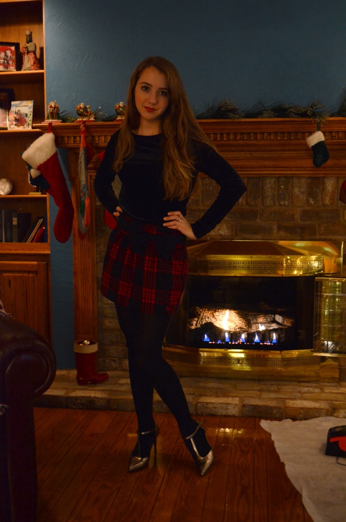 plaid skirt outfit